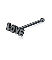 Love Shaped Silver Bone Nose Stud NSKD-325